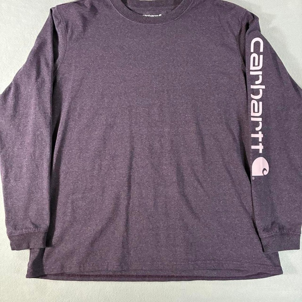 NWOT Purple Carhartt long sleeve heavyweight shirt. Youth XL. Fits a men's small